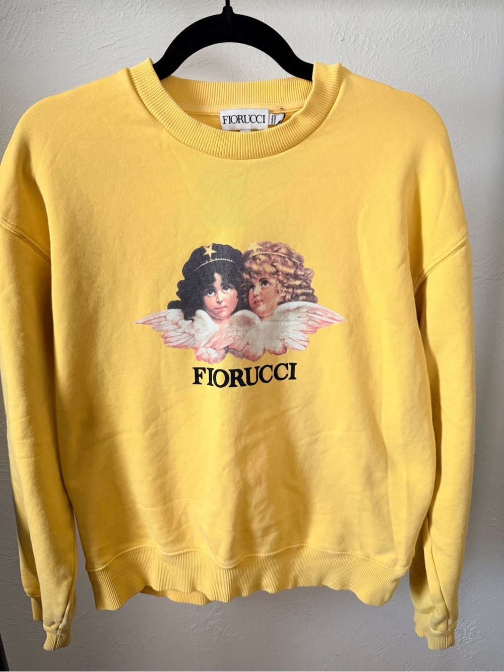Fiorucci Yellow Angels Graphic Sweatshirt - Size Small